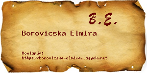 Borovicska Elmira névjegykártya